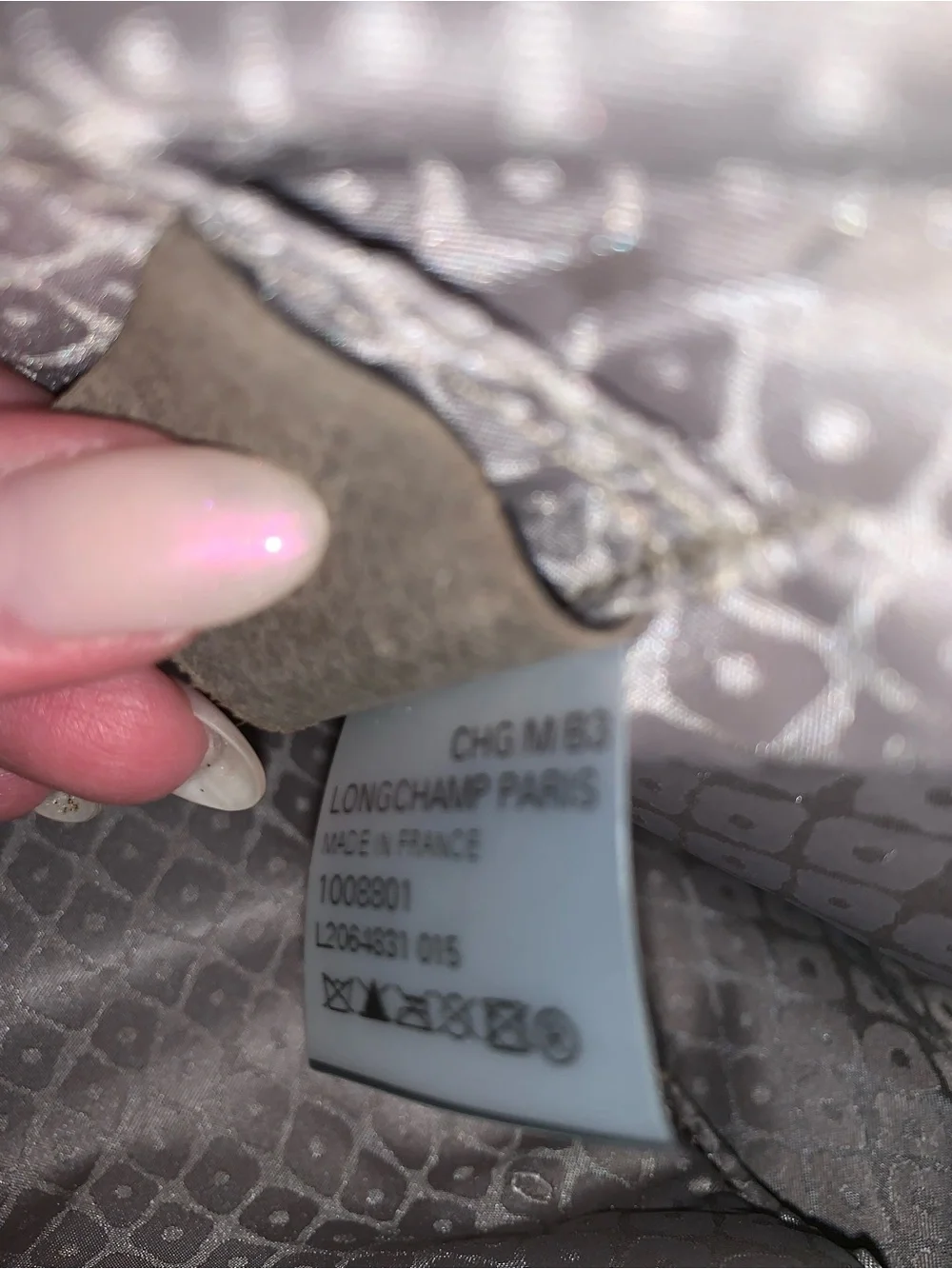 Longchamp Paris Leather Zip Tote Medium Taupe (015) Bag w/ Dust Bag EUC